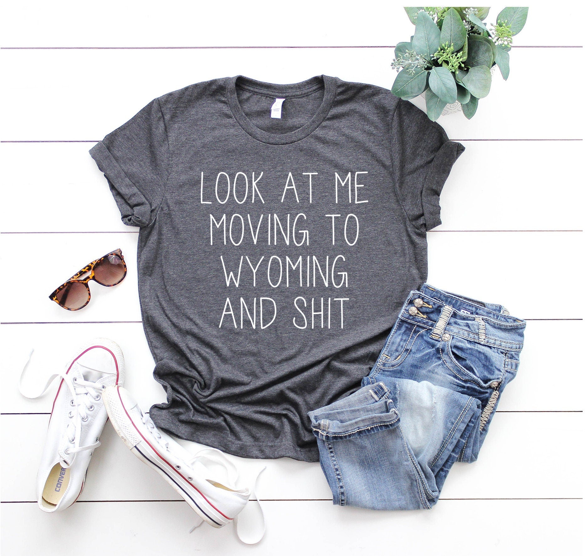 Moving to Wyoming Gifts Moving to Wyoming Shirt Moving to Wyoming Tshirt Moving to Wyoming Birthday Gifts for Men and Women Moving Away Graphic Tee – Fan Favorite · Perfect For Daily Wear