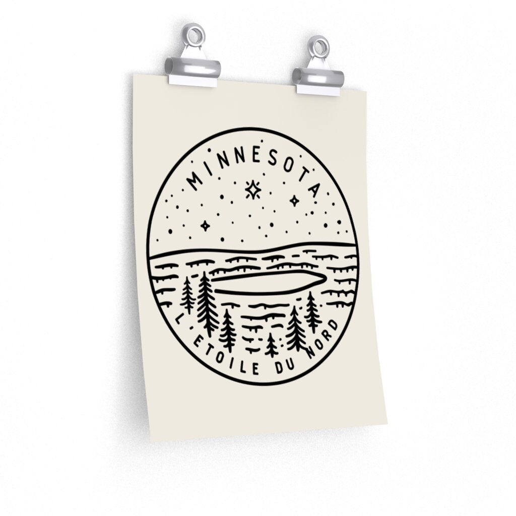 Minnesota Poster State Design Minnesota Print Picture Hand Drawn Art Personalization Available Graphic Tee – Easygoing Wear · Trending Graphic Apparel