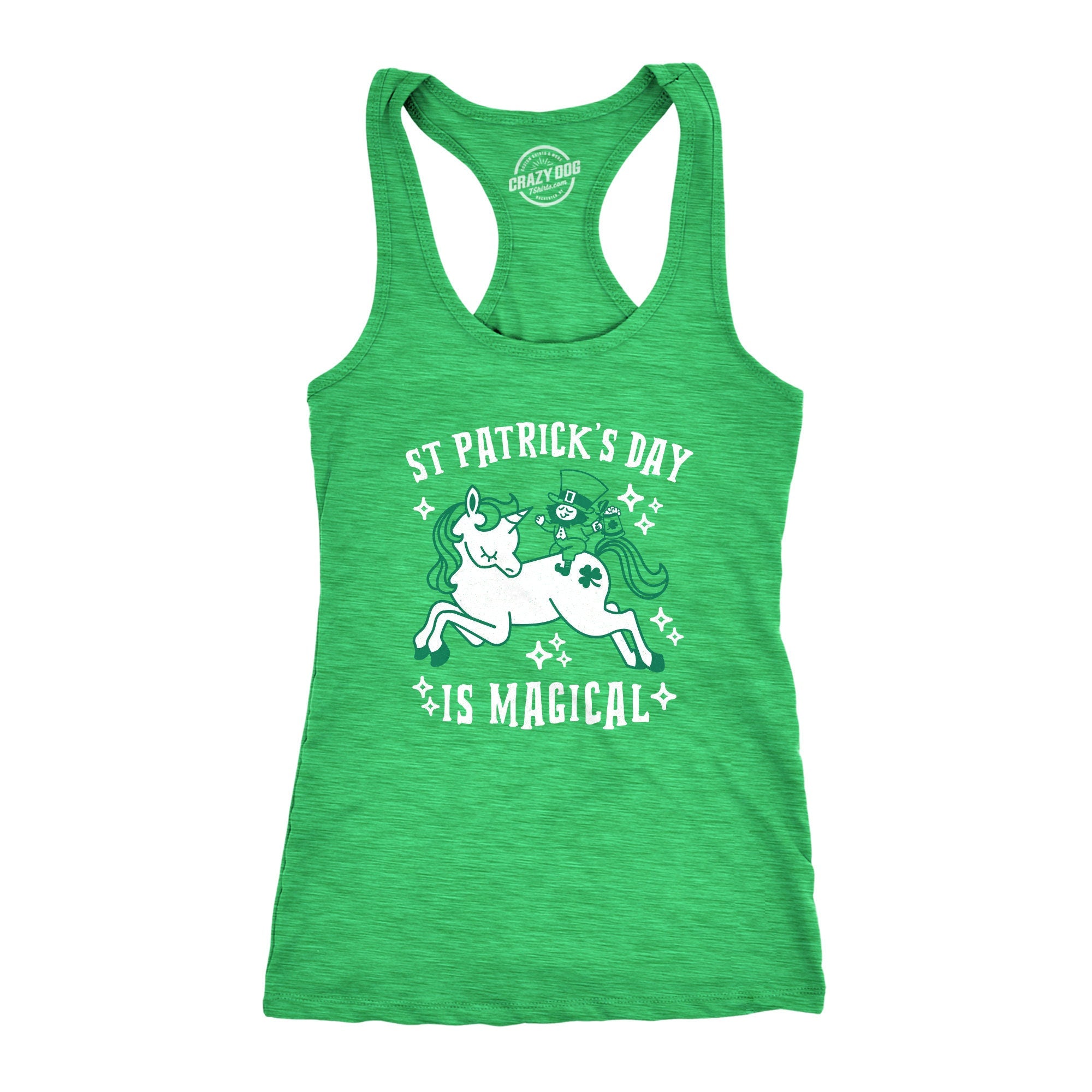 St Patricks Day Is MagicalFunny Workout Tanks Tank Top Women Unicorn Fitness Top St Patricks Day Tank Cute St Pattys Day Tanks Tank Top – Aesthetic Look · Trending Graphic Apparel