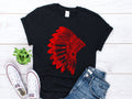 Native American Shirt Indian Headdress Shirt Feather Headdress Gift Feather Shirt Indian Chief Shirt Vintage Tribe Unisex Shirt Graphic Tee – Premium Graphic · Perfect For Daily Wear