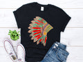 Native American Shirt Feather Headdress Shirt Indigenous People Gift Warbonnet Gift Indian Headdress Gift Vintage Shirt Unisex Shirt Graphic Tee – Soft Feel · Must-Have Style