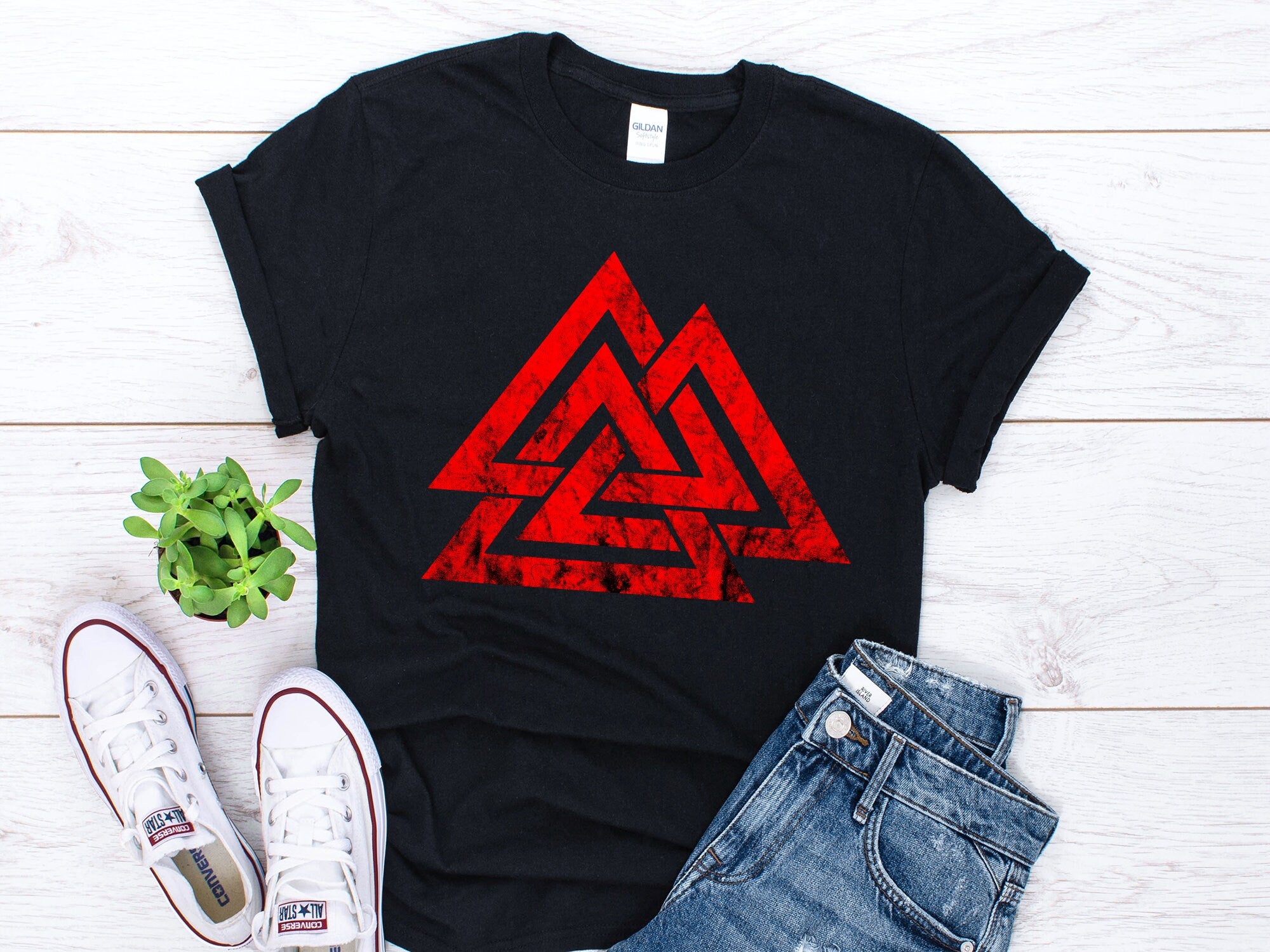 Valknut Shirt Valknut Symbol Gift Viking Shirt Valhalla Shirt Pagan Gift Norse Mythology Shirt Valknut Gift Vintage Unisex Shirt Graphic Tee – Soft Feel · Trending Graphic Apparel