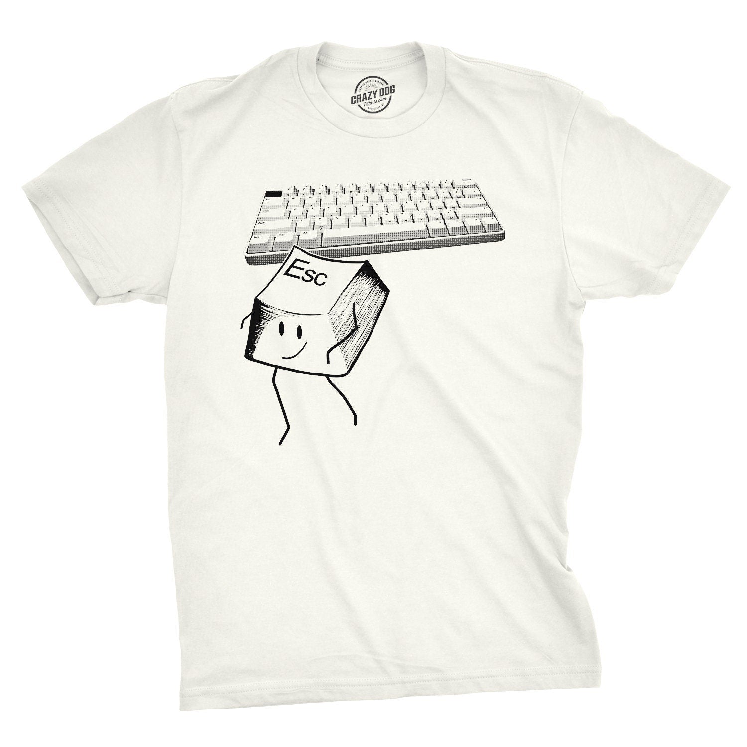 Developers Shirt Escape Key T Shirt Keyboard Shirt Men Nerdy Geeky Shirt IT Worker Shirt Computer Nerd Tee Keyboard Graphic Top Graphic Tee – Premium Graphic · Trending Graphic Apparel