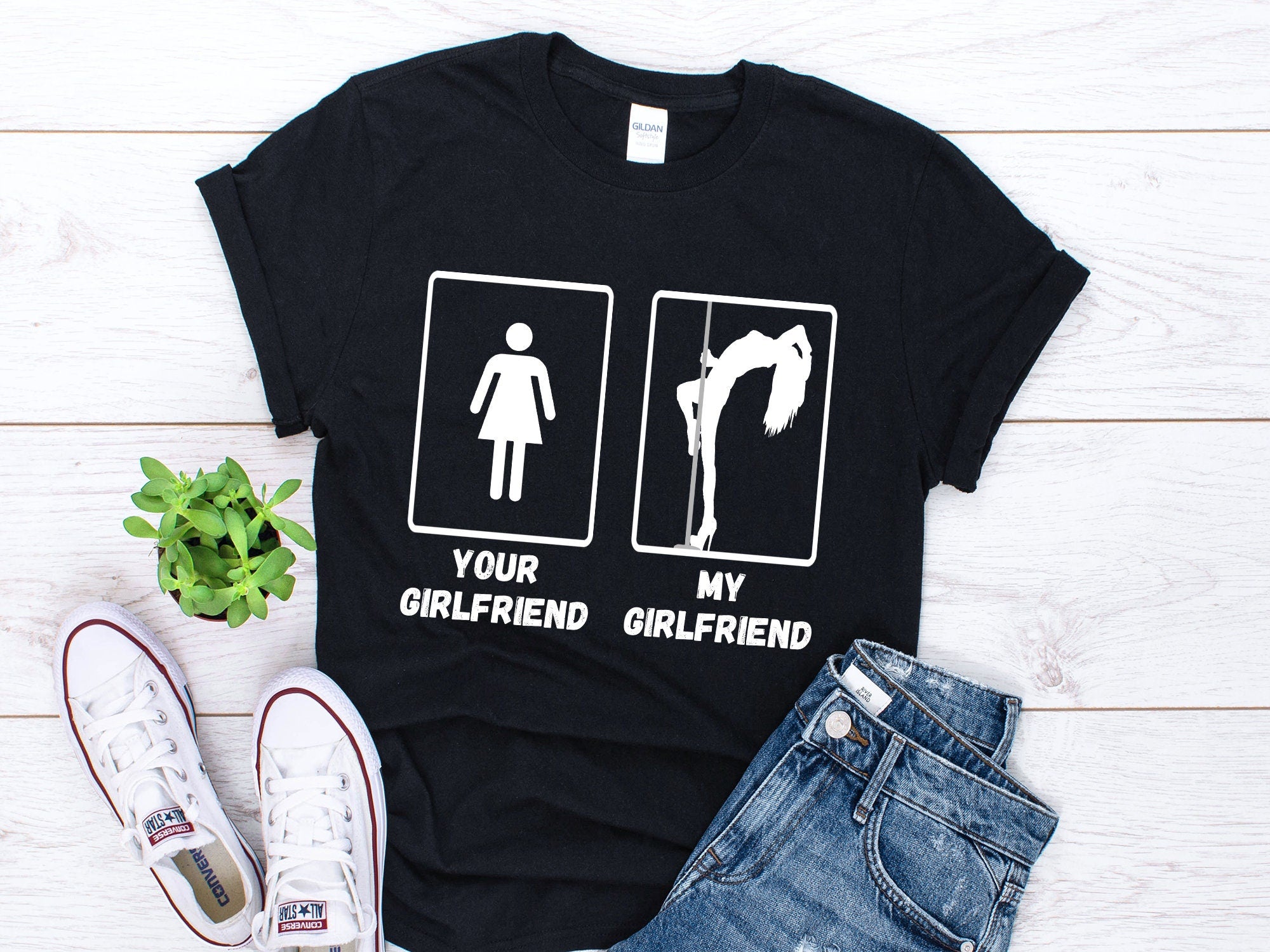 Pole Dance Shirt Your Girlfriend My Girlfriend Shirt Pole Dance Gift Pole Dance Girlfriend Gift Pole Dancer Shirt Pole Dancing Shirt Graphic Tee – Cozy Vibes · High-Quality Print