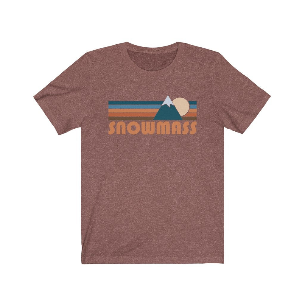 Snowmass Colorado Shirt Retro Mountain Unisex Snowmass TShirt Personalization Available Graphic Tee – Soft Feel · High-Quality Print