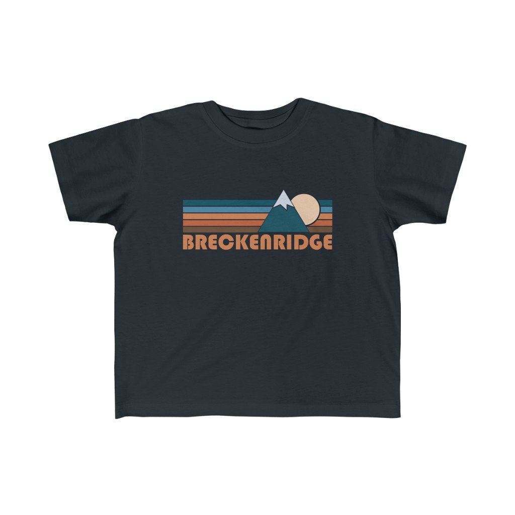 Breckenridge Colorado Toddler Shirt Retro Mountain Breckenridge Toddler TShirt Personalization Available Graphic Tee – Soft Feel · Top Pick For Any Outfit