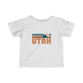Utah Baby Shirt Retro Mountain Utah Infant Newborn TShirt Personalization Available Graphic Tee – Bold Style · Perfect For Daily Wear