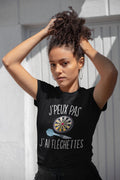 Flchettes J39peux pas j39ai Flchettes T shirt Femme Bio Humour Fun Drle Collection pour Joueuse de Flchettes Graphic Tee – Bold Style · Trending Graphic Apparel