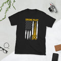Quadcopter US Flag Drone Pilot T Shirt Graphic Tee – Fan Favorite · Perfect For Daily Wear