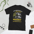 Never Underestimate Old Captain with Houseboat T Shirt Graphic Tee – Feel-Good Design · Trending Graphic Apparel