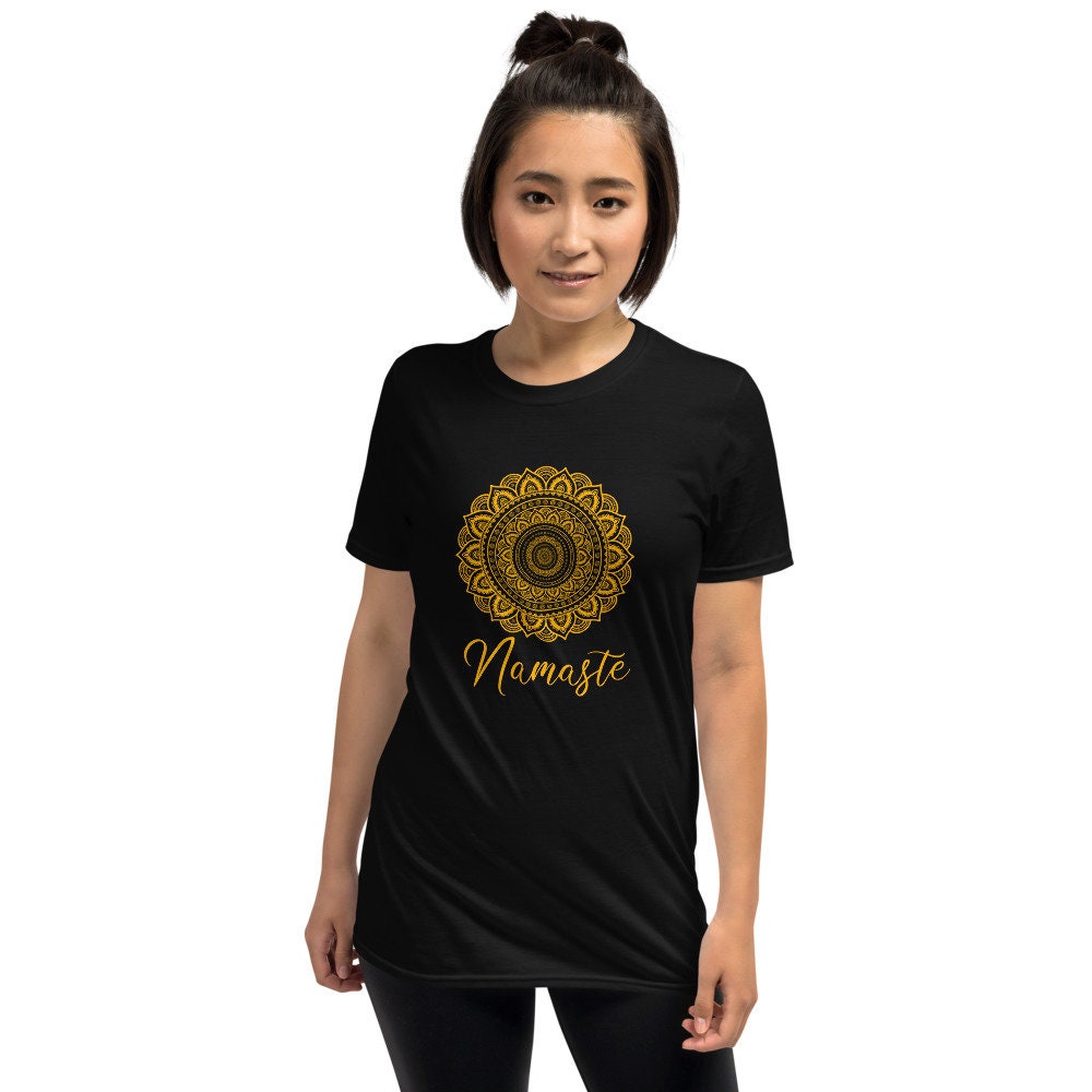 Namaste Buddist Meditation Mandala T Shirt Graphic Tee – Cozy Vibes · Great Gift For Fans