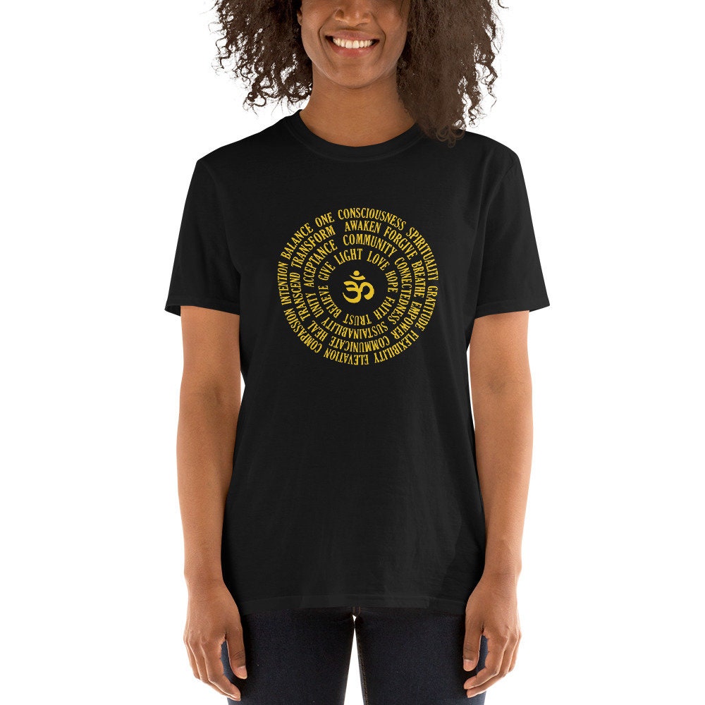 Give Light Hope Love Faith Trust Om T Shirt Graphic Tee – Cozy Vibes · Must-Have Style