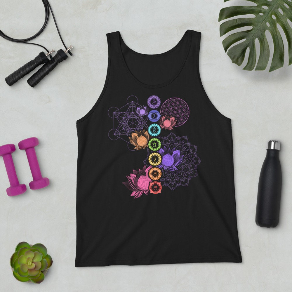 Spiritual Chakra Symbol Lotus Yoga Mandala Unisex Tank Top Tank Top – Aesthetic Look · Top Pick For Any Outfit