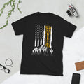 Skier US Flag with Ski and Mountain Winter Sports T Shirt Graphic Tee – Soft Feel · High-Quality Print