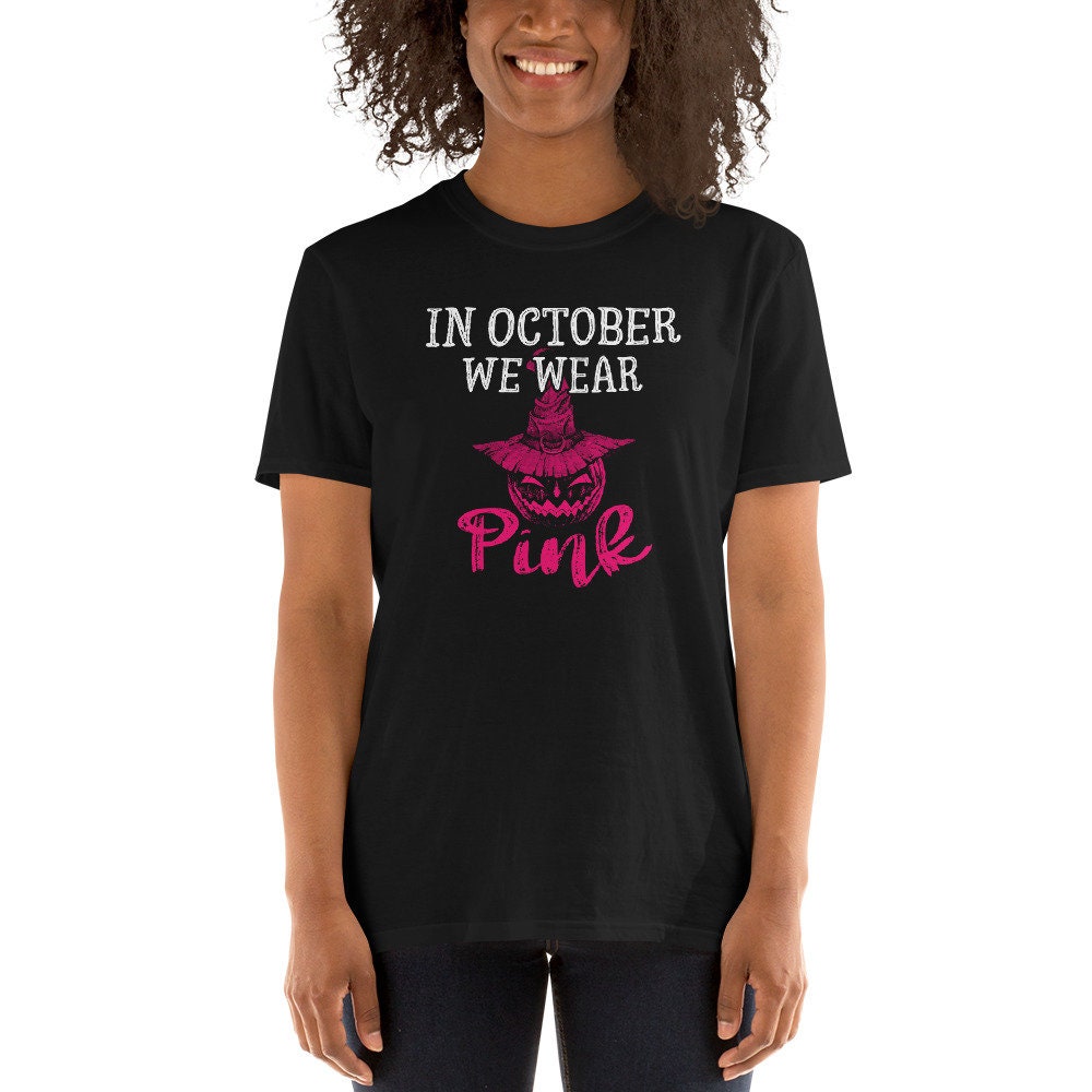 Breast Cancer Pumpkin October Pink T Shirt Graphic Tee – Cozy Vibes · Perfect For Daily Wear