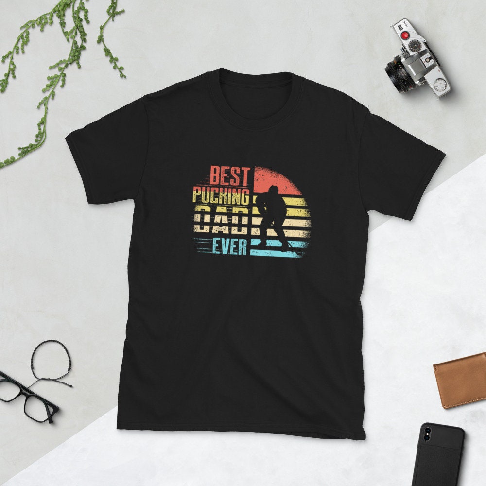 Best Pucking Dad Ever Retro Sunset T Shirt Graphic Tee – Cozy Vibes · Trending Graphic Apparel