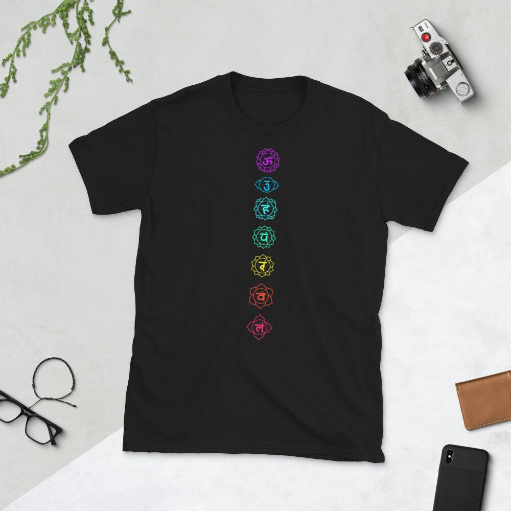 Chakras Om Anahata Sahasrara Mulsdhara Chakra T Shirt Graphic Tee – Premium Graphic · High-Quality Print