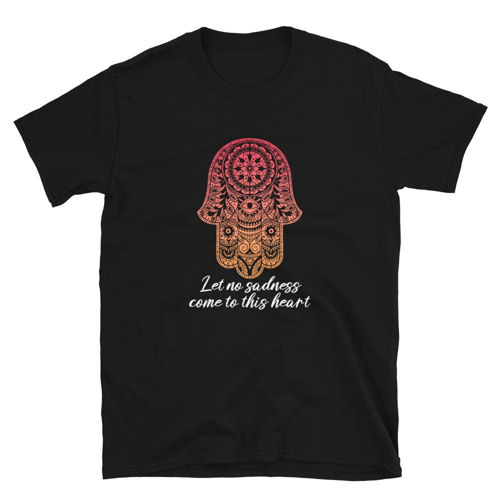 Hand of Fatima Mandala Hamsa Hand T Shirt Graphic Tee – Easygoing Wear · Perfect For Daily Wear