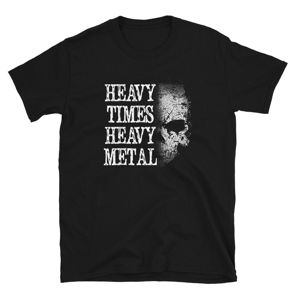 Heavy Times Heavy Metal Skull Short Sleeve Unisex T Shirt Graphic Tee – Easygoing Wear · Trending Graphic Apparel