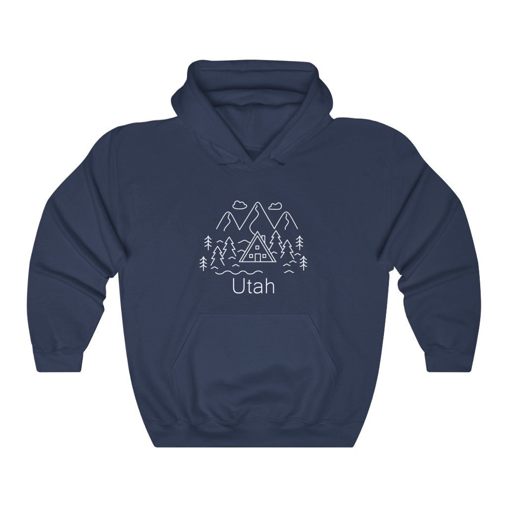Utah Hoodie Forest Mountain Unisex Utah Sweatshirt Personalization Available Hoodie – Aesthetic Look · High-Quality Print
