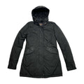 Woolrich Womens Long Quilted Coat Vintage Designer Padded Jacket Black VTG Graphic Tee – Warm & Stylish · Perfect For Daily Wear