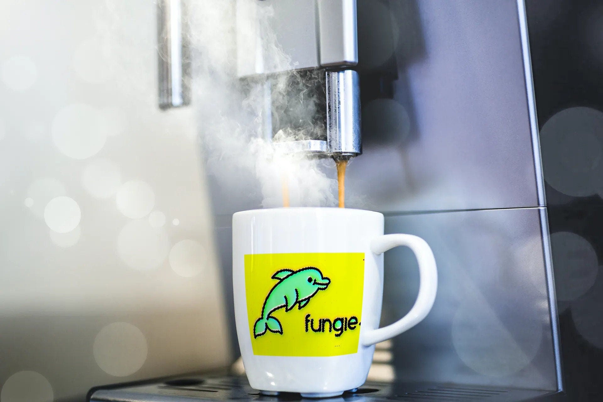 Fungie the Dolphin Mug Yellow Graphic Tee – Fan Favorite · Great Gift For Fans