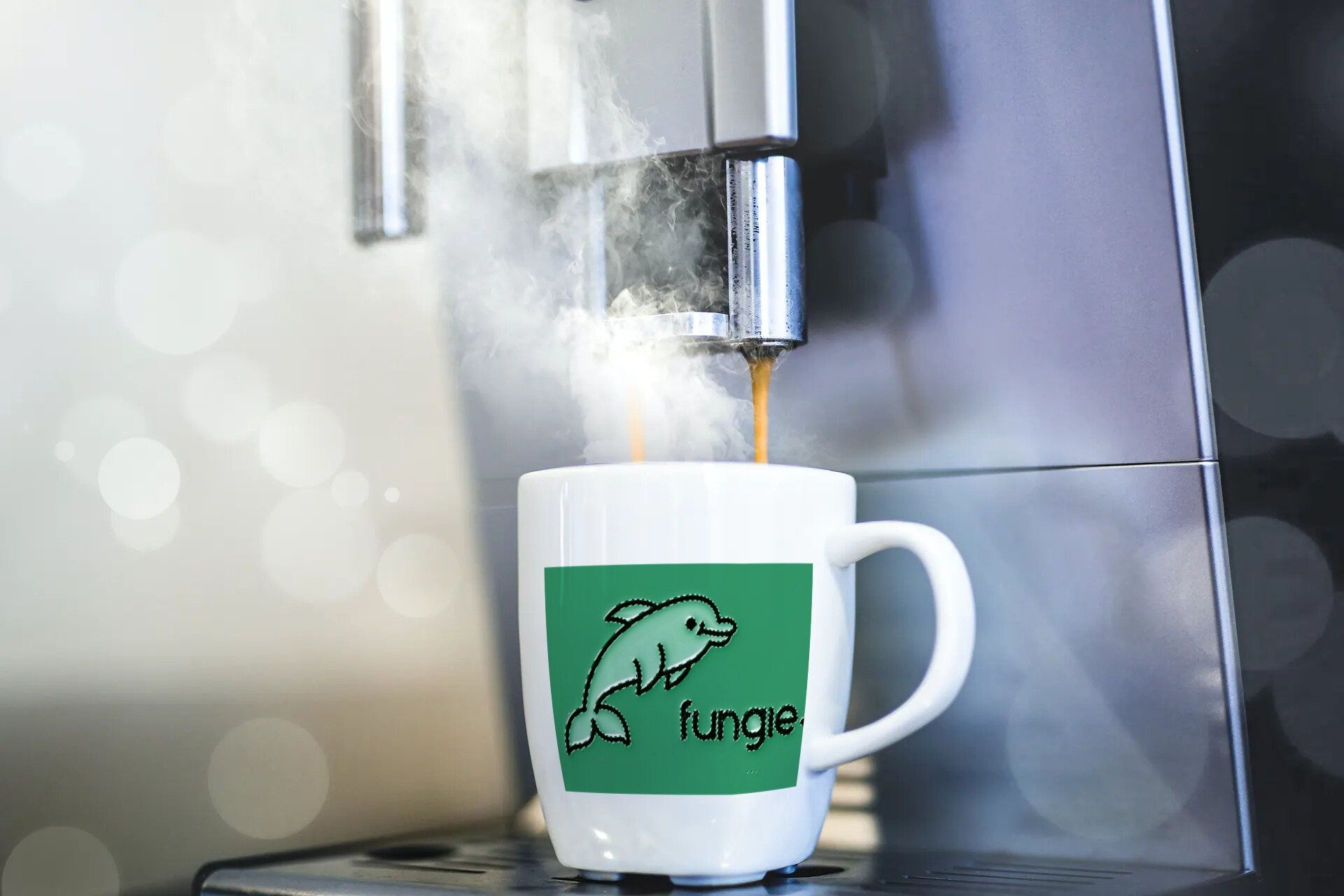 Fungie the Dolphin Mug Green Graphic Tee – Aesthetic Look · High-Quality Print