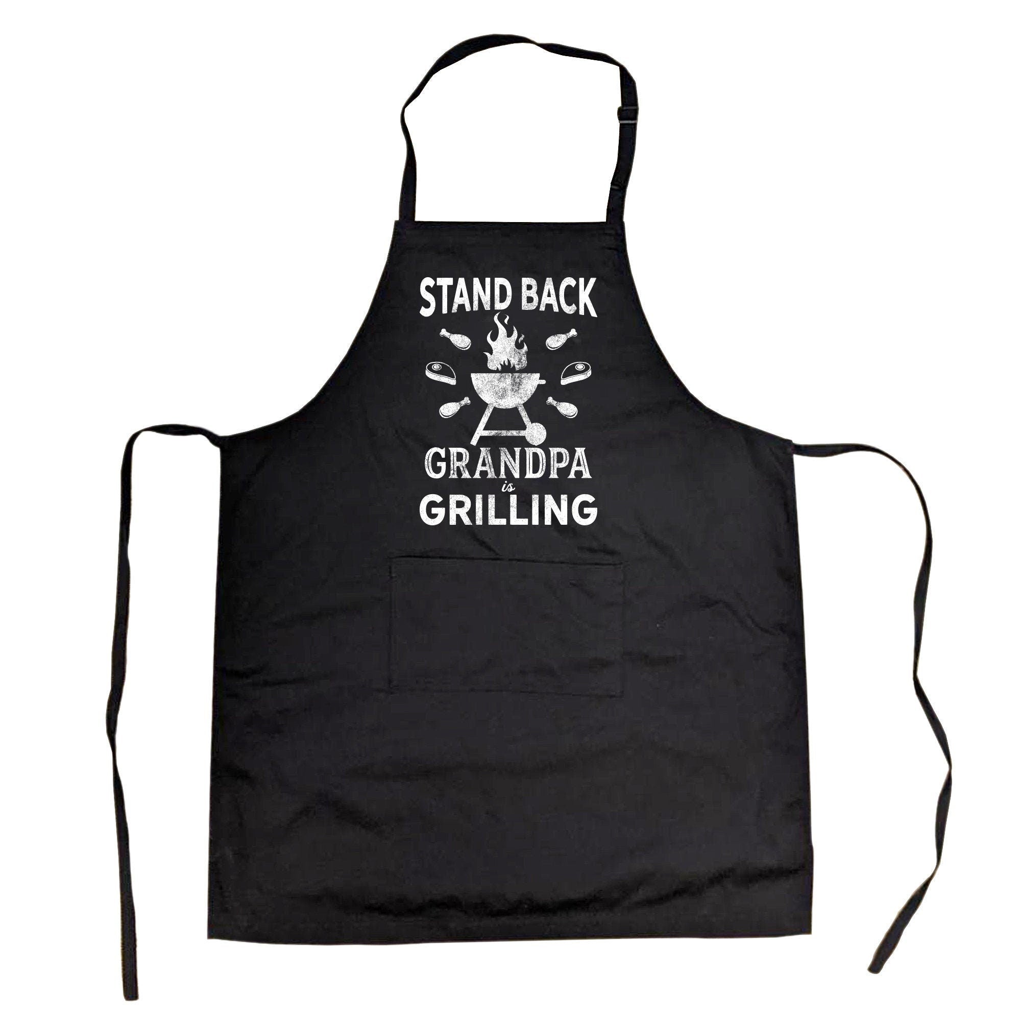 Stand Back GRANDPA Grilling Funny barbecue Apron Meat BBQ Apron Offensive Apron Fathers Day Cooking Gift Funny Gift for Dad Cooks Gift Graphic Tee – Soft Feel · High-Quality Print