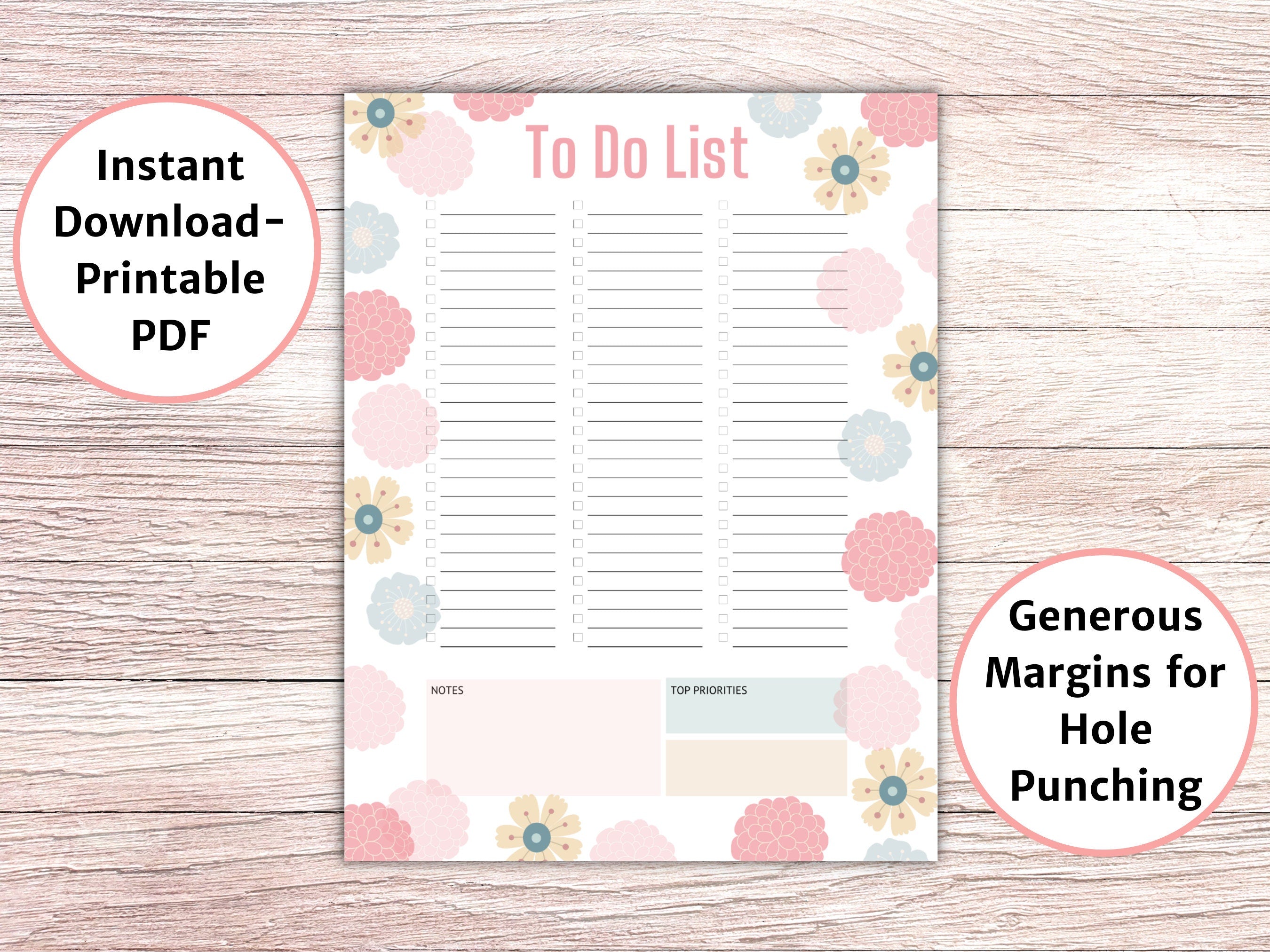 To Do List Printable To Do List Planner Page Productivity Planner To Do List Printable Template US Letter To Do List Download Binder Graphic Tee – Easygoing Wear · Must-Have Style