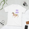 Free Spirit Equine Horse Short Sleeve Unisex T Shirt Graphic Tee – Easygoing Wear · Great Gift For Fans