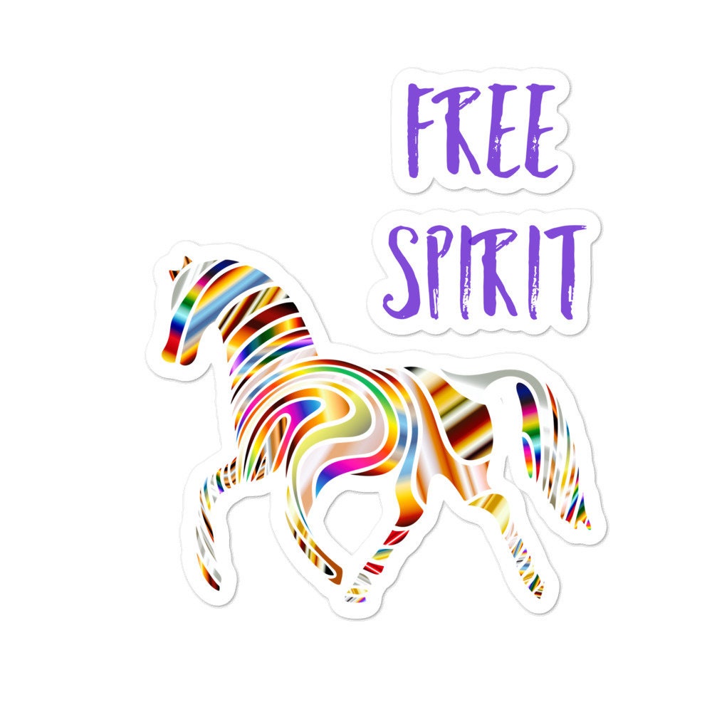 Free Spirit Equine Horse Bubble free stickers Graphic Tee – Easygoing Wear · Perfect For Daily Wear