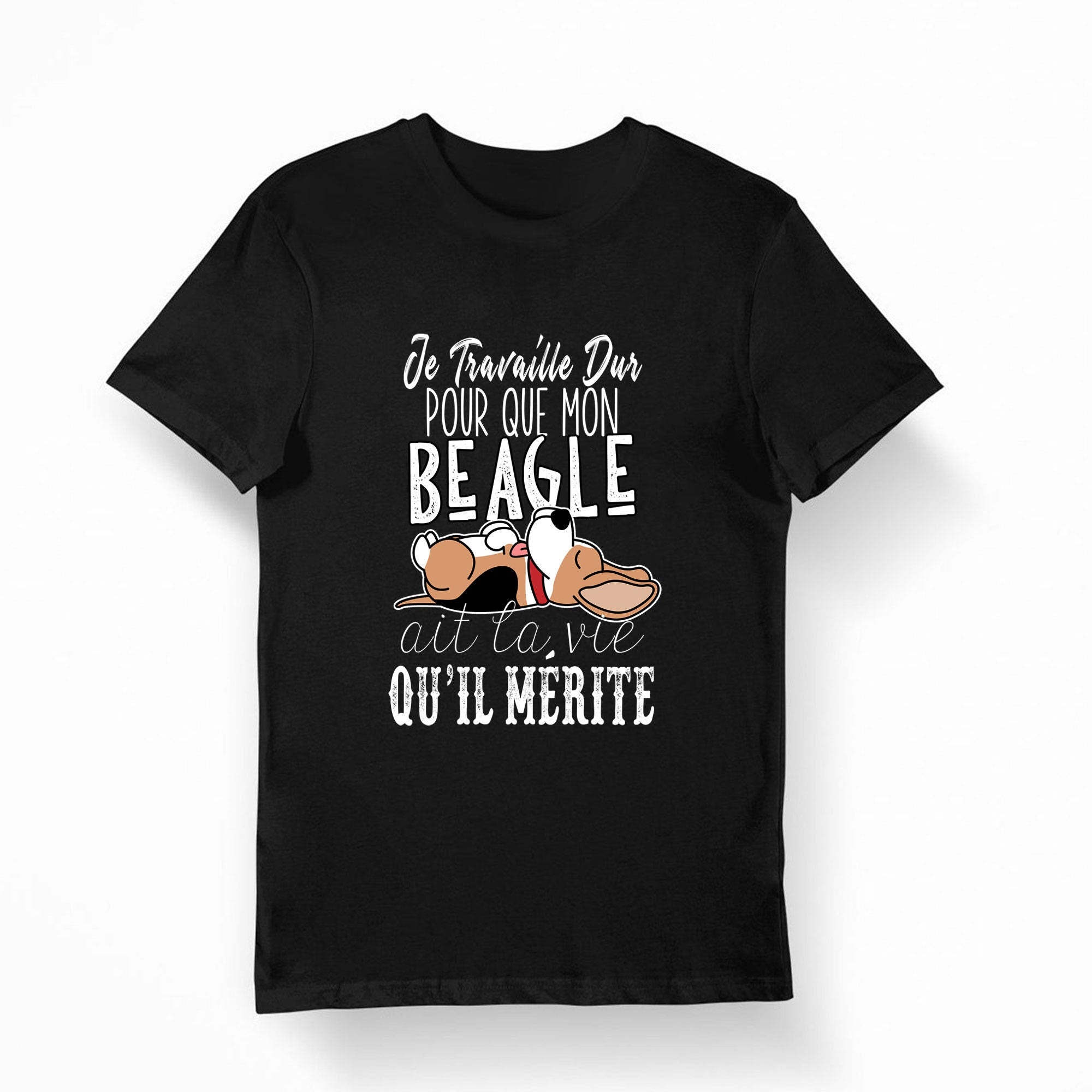 Beagle Je travaille dur T shirt Bio Femme Homme Enfant et Body Bb Humour Fun Drle Collection Chien et Animaux Graphic Tee – Premium Graphic · Perfect For Daily Wear