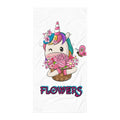 Unicorn Flowers Cute Swimming Towel Graphic Tee – Easygoing Wear · Must-Have Style