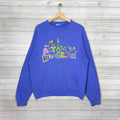 Disney Animal Kingdom Crewneck Large Vintage Cartoon Sweatshirt Jumper Pullover Blue Size L Sweatshirt – Soft Feel · Must-Have Style