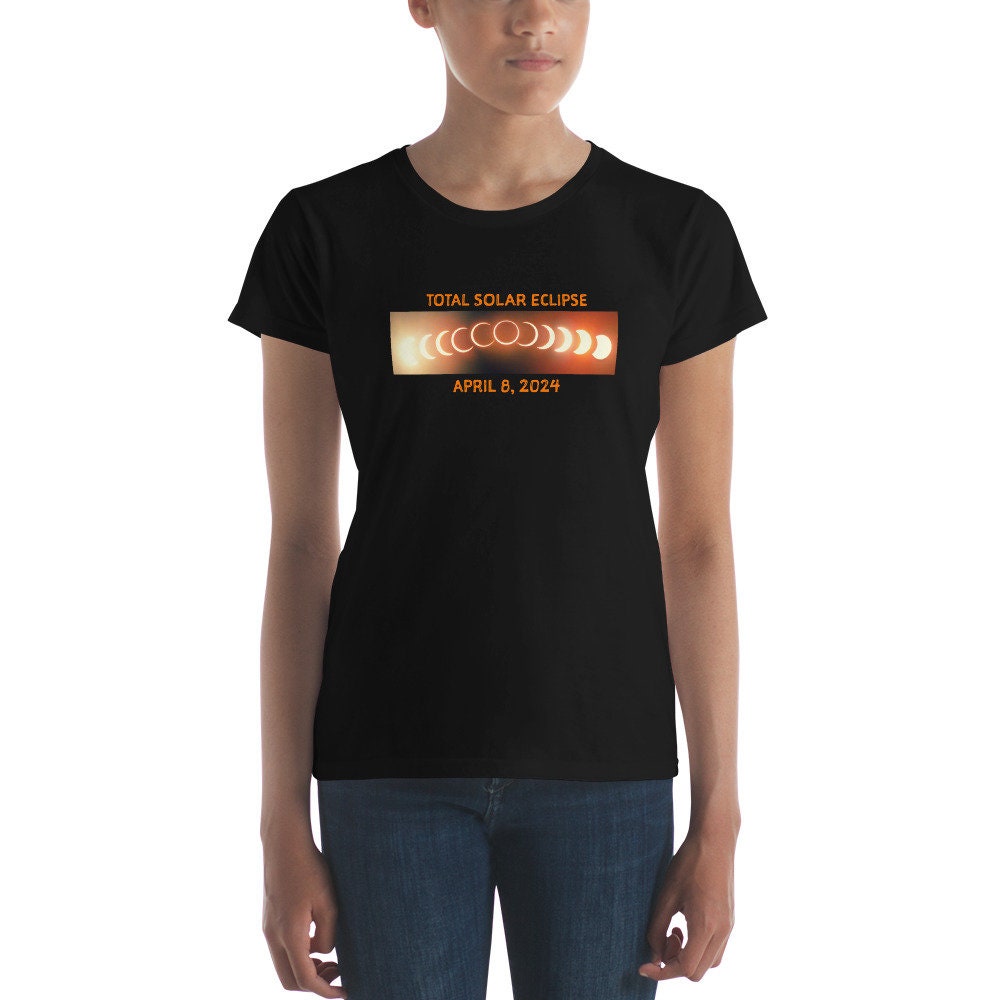 Total Solar Eclipse April 2024 Women39s short sleeve t shirt Graphic Tee – Warm & Stylish · Perfect For Daily Wear