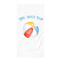 Total Beach Bum White Beach Towel Graphic Tee – Feel-Good Design · Great Gift For Fans