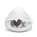 Peace Love Chickens Premium face mask Graphic Tee – Warm & Stylish · Trending Graphic Apparel