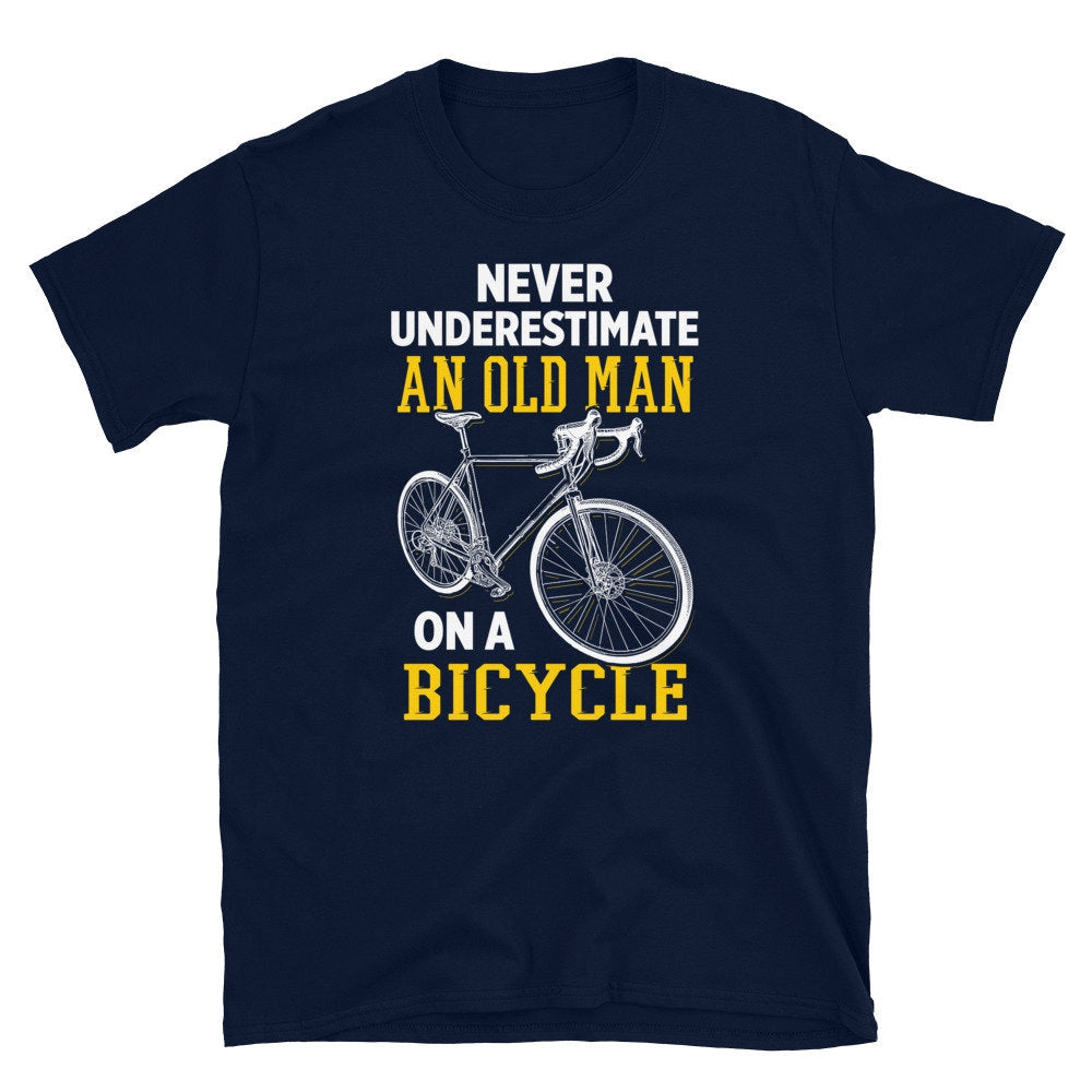 Never Underestimate an Old Man Cyclist T Shirt Graphic Tee – Bold Style · Must-Have Style