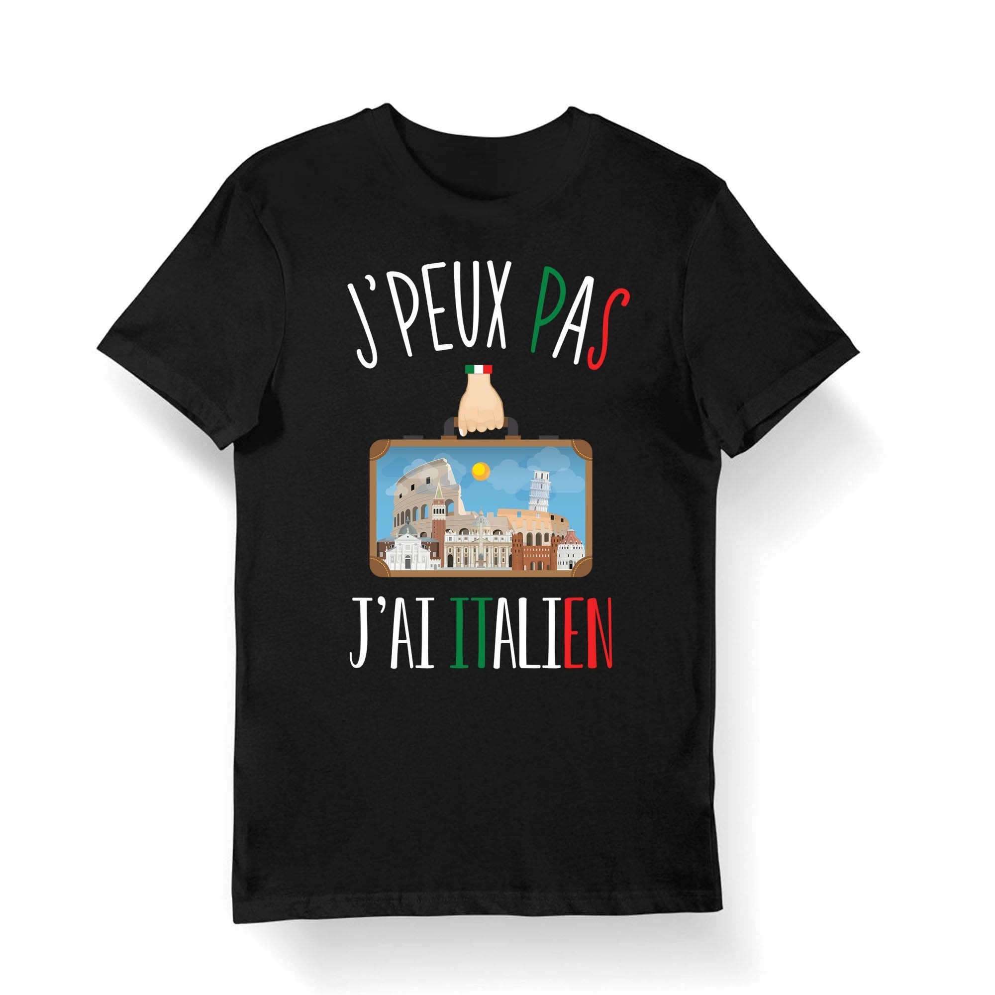 Italien J39peux pas j39ai Italien T shirt Bio Homme Femme Enfant et Body Bb Fun Drle Collection Pour tudiant Graphic Tee – Aesthetic Look · High-Quality Print