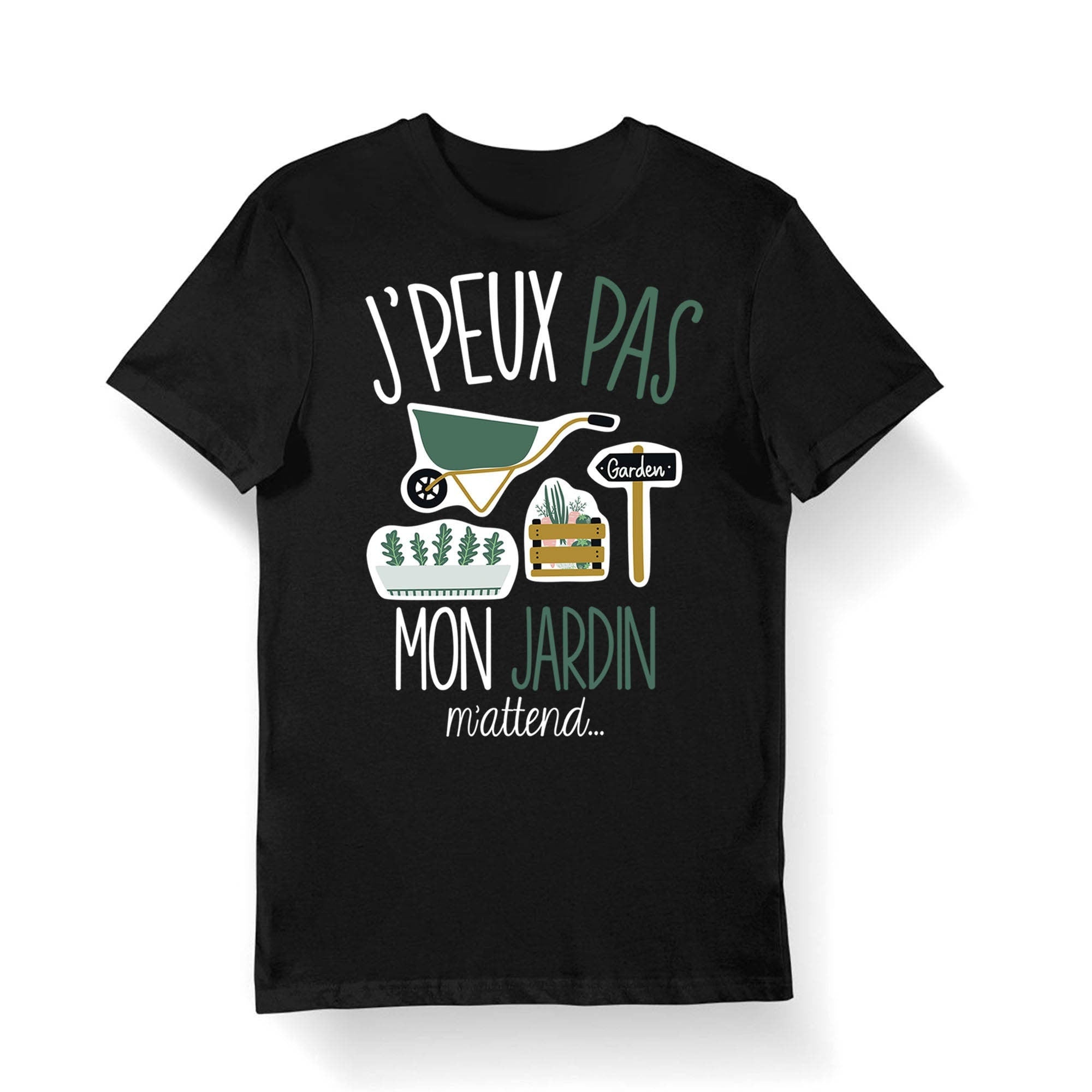 Jardin J39peux pas mon Jardin m39attend T shirt Bio Homme Femme Enfant et Body Bb Fun Drle Pour jardinier en herbe Graphic Tee – Everyday Comfort · Perfect For Daily Wear