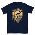 Vintage Over the Mountains Outdoor Nature Lover Paraglider Pilot T Shirt Graphic Tee – Aesthetic Look · Great Gift For Fans