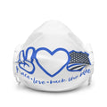 Peace Love Back The Blue Police Support Premium face mask Graphic Tee – Premium Graphic · Perfect For Daily Wear