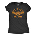 V2 Lets Get Smashed Shirt Women Halloween Shirt Pumpkin Drinking Shirt Halloween Drinking Shirts Halloween Costumes Pumpkin Halloween Graphic Tee – Soft Feel · Perfect For Daily Wear