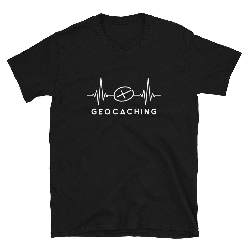 Heartbeat GPS Coordinates Geocaching T Shirt Graphic Tee – Cozy Vibes · Great Gift For Fans