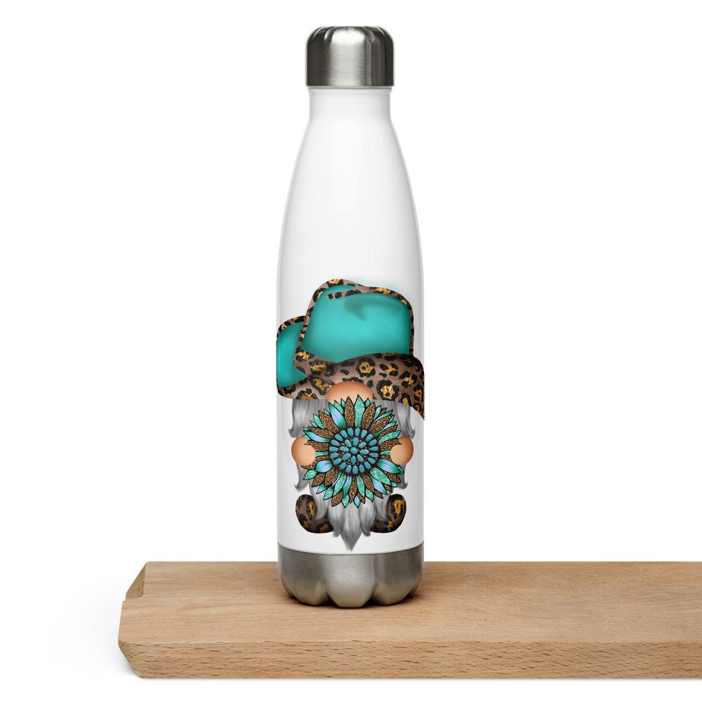 Adorable Southwestern Cowboy Gnome Stainless Steel Water Bottle Graphic Tee – Easygoing Wear · Top Pick For Any Outfit