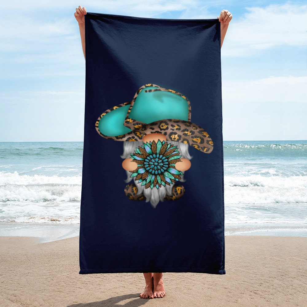 Adorable Southwestern Cowboy Gnome BeachTowel Graphic Tee – Soft Feel · Perfect For Daily Wear