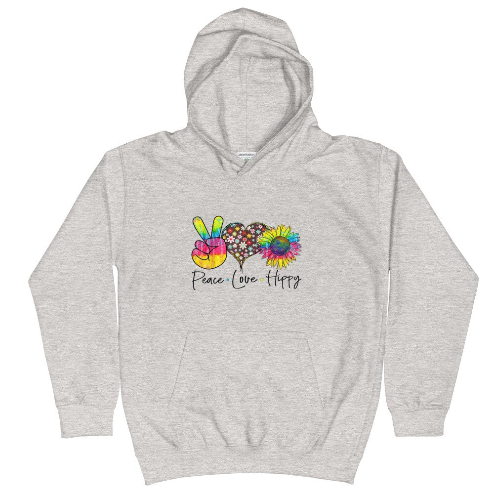 Peace Love Hippy Kids Hoodie Hoodie – Easygoing Wear · Top Pick For Any Outfit
