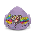 Peace Love Hippy Sunflower Purple Premium face mask Graphic Tee – Feel-Good Design · High-Quality Print