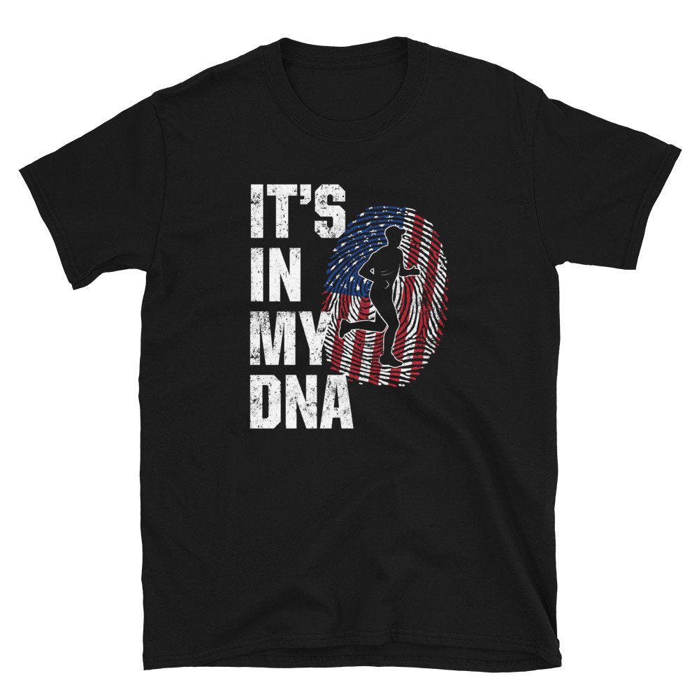 Jogging It39s In My DNA Running US Fingerprint Jogger T Shirt Graphic Tee – Everyday Comfort · Great Gift For Fans