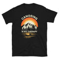 Retro Sun and Mountain Lake Canoeing is My Therapy T Shirt Graphic Tee – Warm & Stylish · Must-Have Style